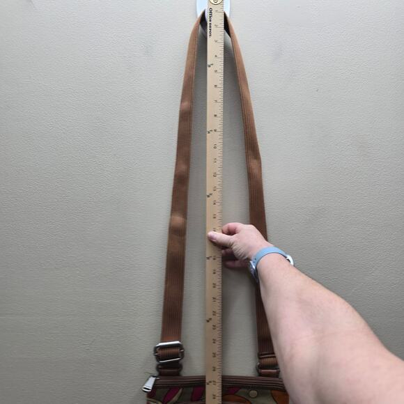 Fossil Key Per Coated Canvas Orange Fruit Print Crossbody Shoulder Bag - Picture 5 of 10